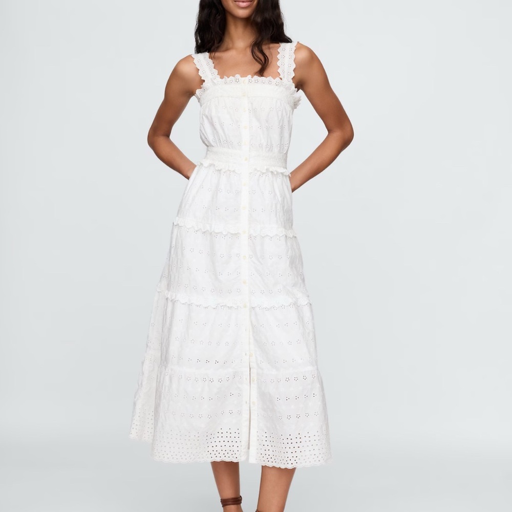 Elegant White Midi Dress